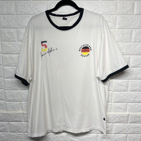 Thomas Helmar Signature Printed Germany Football Soccer Cotton Tshirt Men XL EUC - Picture 1 of 10